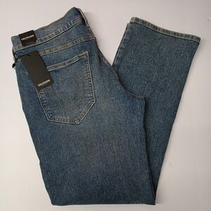 True Religion Ricky Relaxed Straight Fit Jeans Men's Size 34x32 Blue Denim NWT